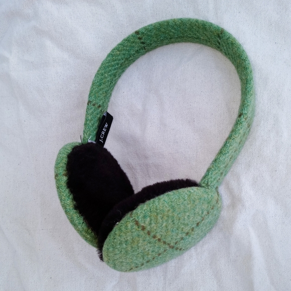 J.Crew | Plaid Faux Fur Earmuffs OSFM